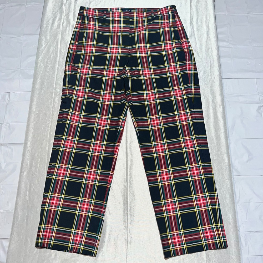 J.Crew Kallie‎ Pant Womens Size 8 Stewart Tartan Plaid Straight Leg Holiday Sass - Picture 13 of 14